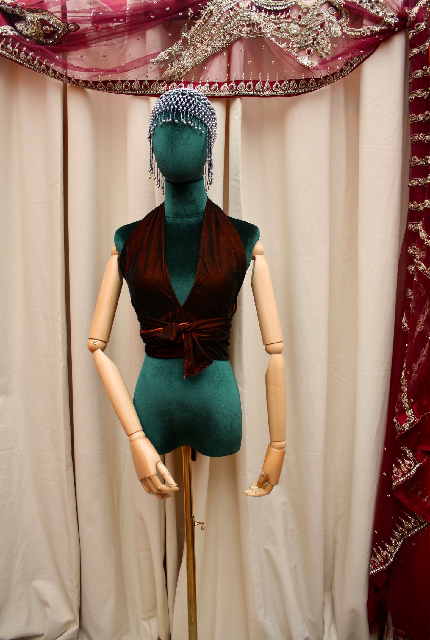 Velvet Multi-Way Halter Top
