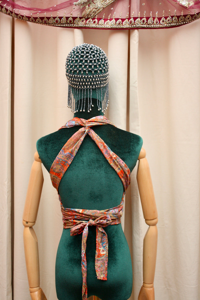 Silk Multi-Way Halter Top