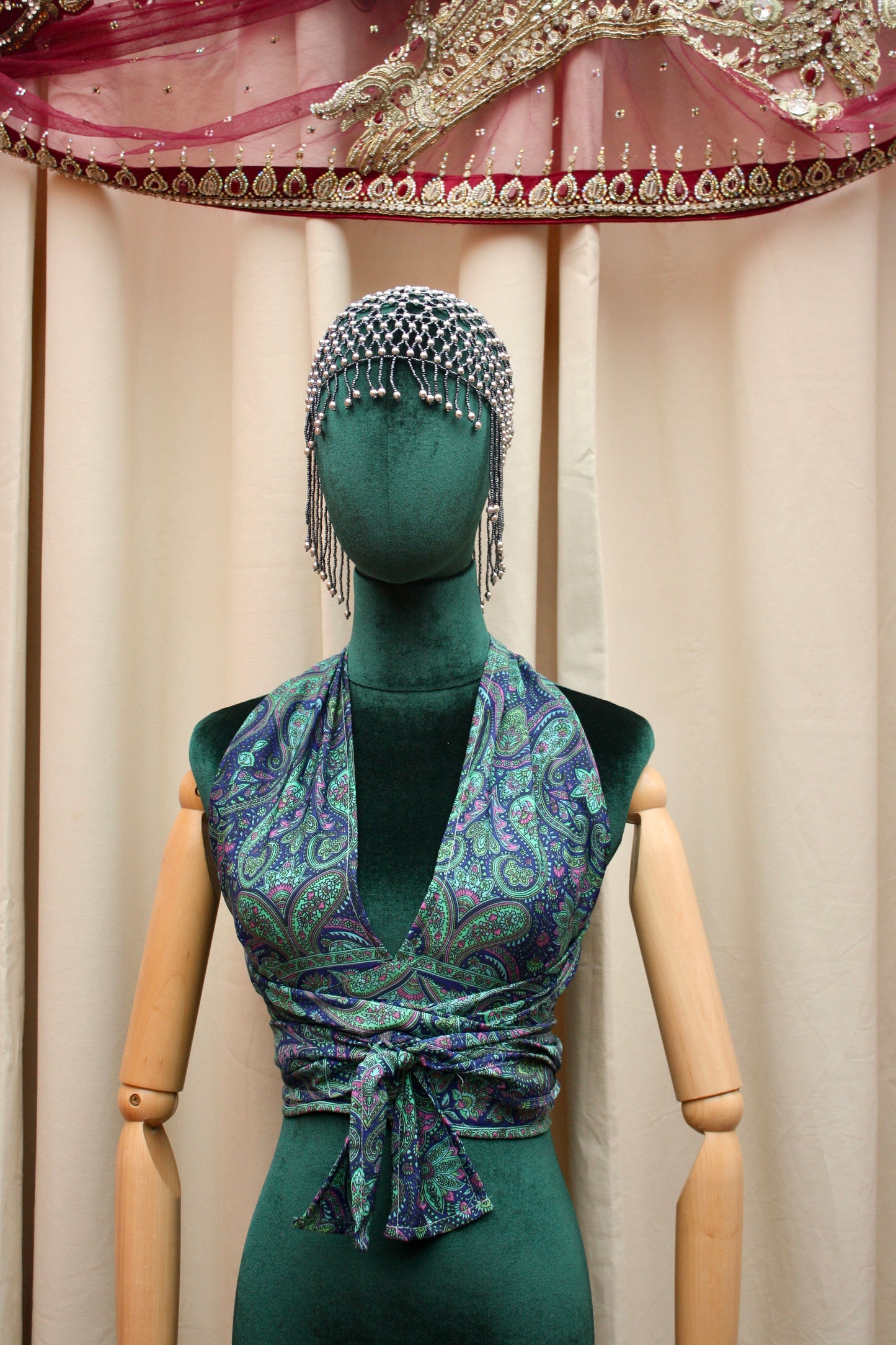 Silk Multi-Way Halter Top
