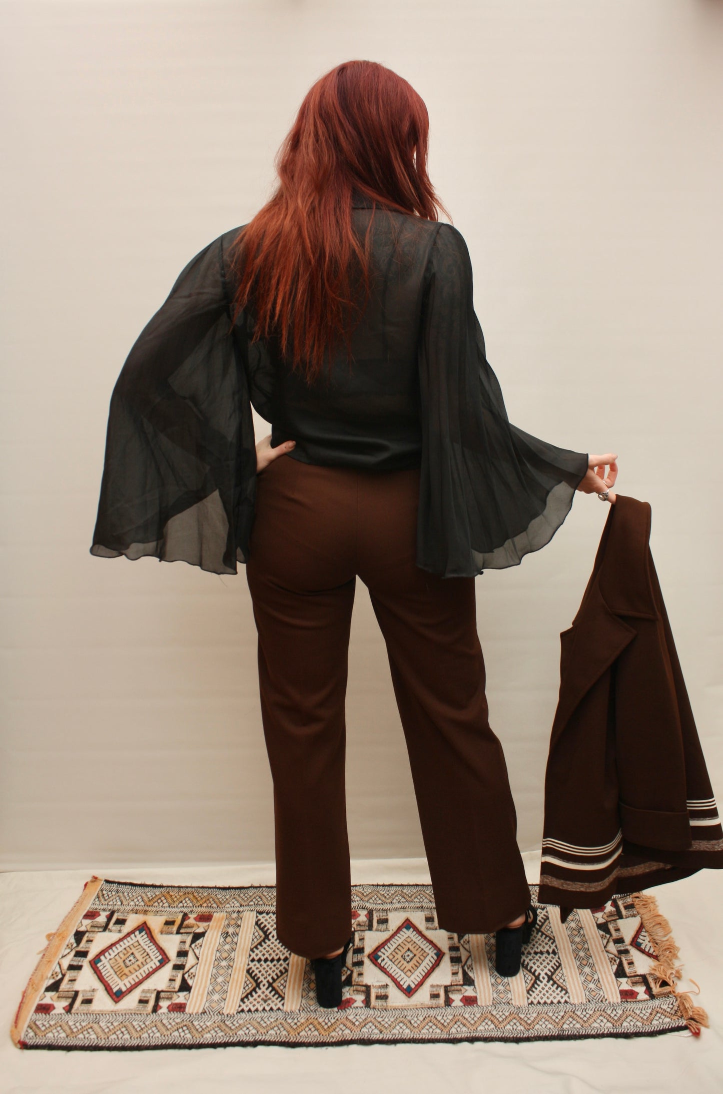 1970s Flared Chocolate Suit