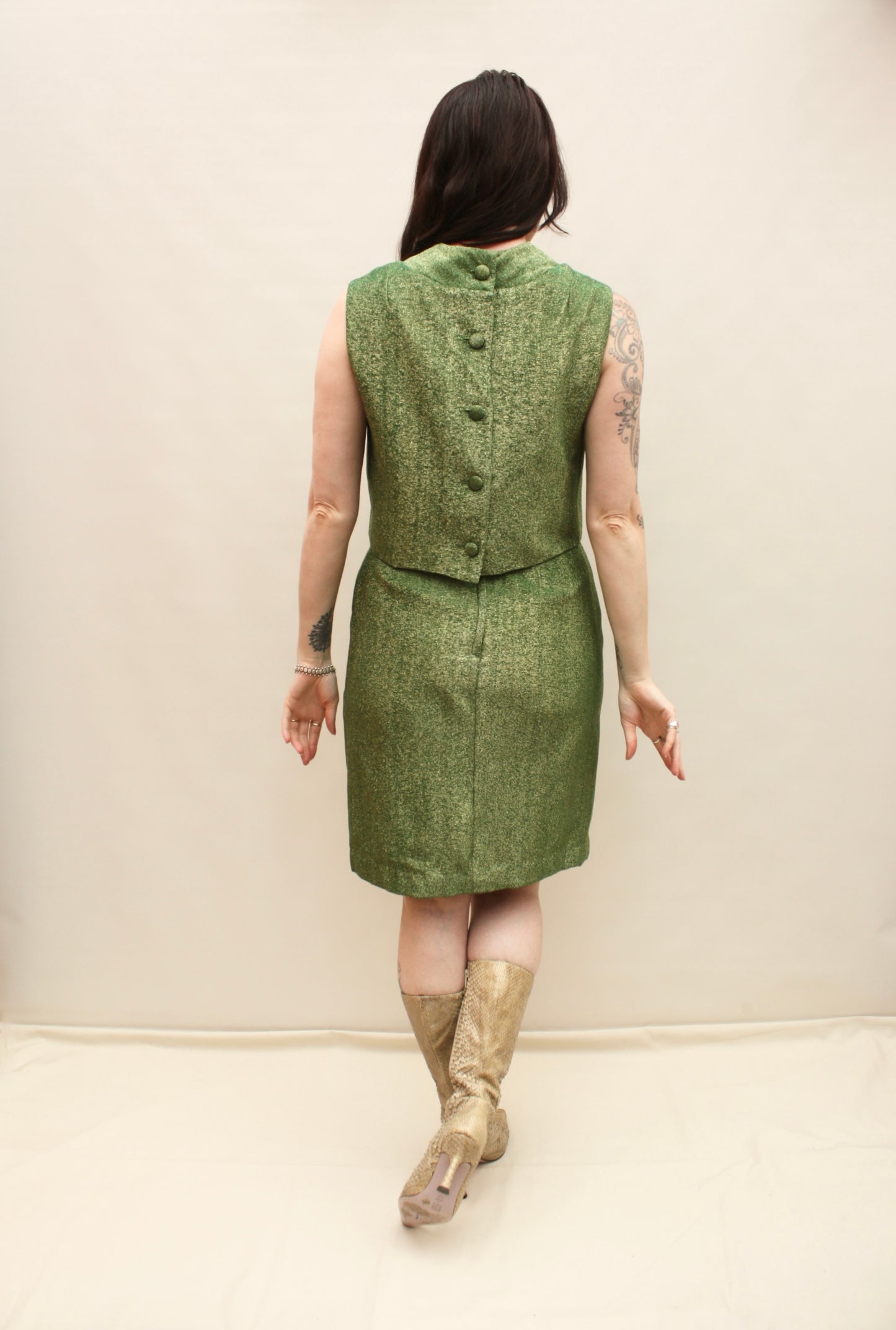 Vintage 60s Green Sparkle dress