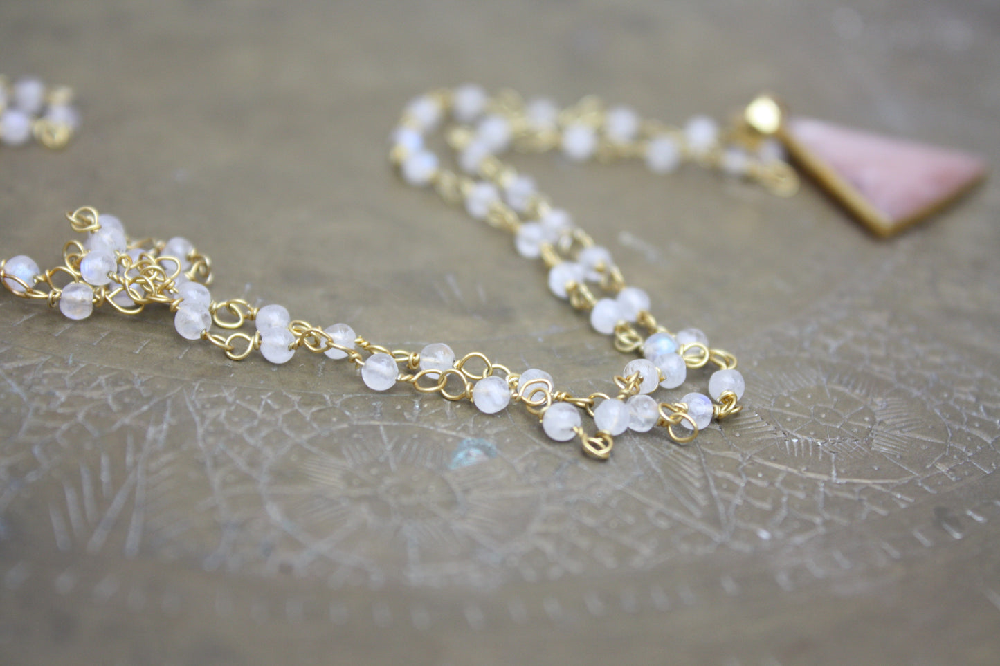 Moonstone Beaded Necklace