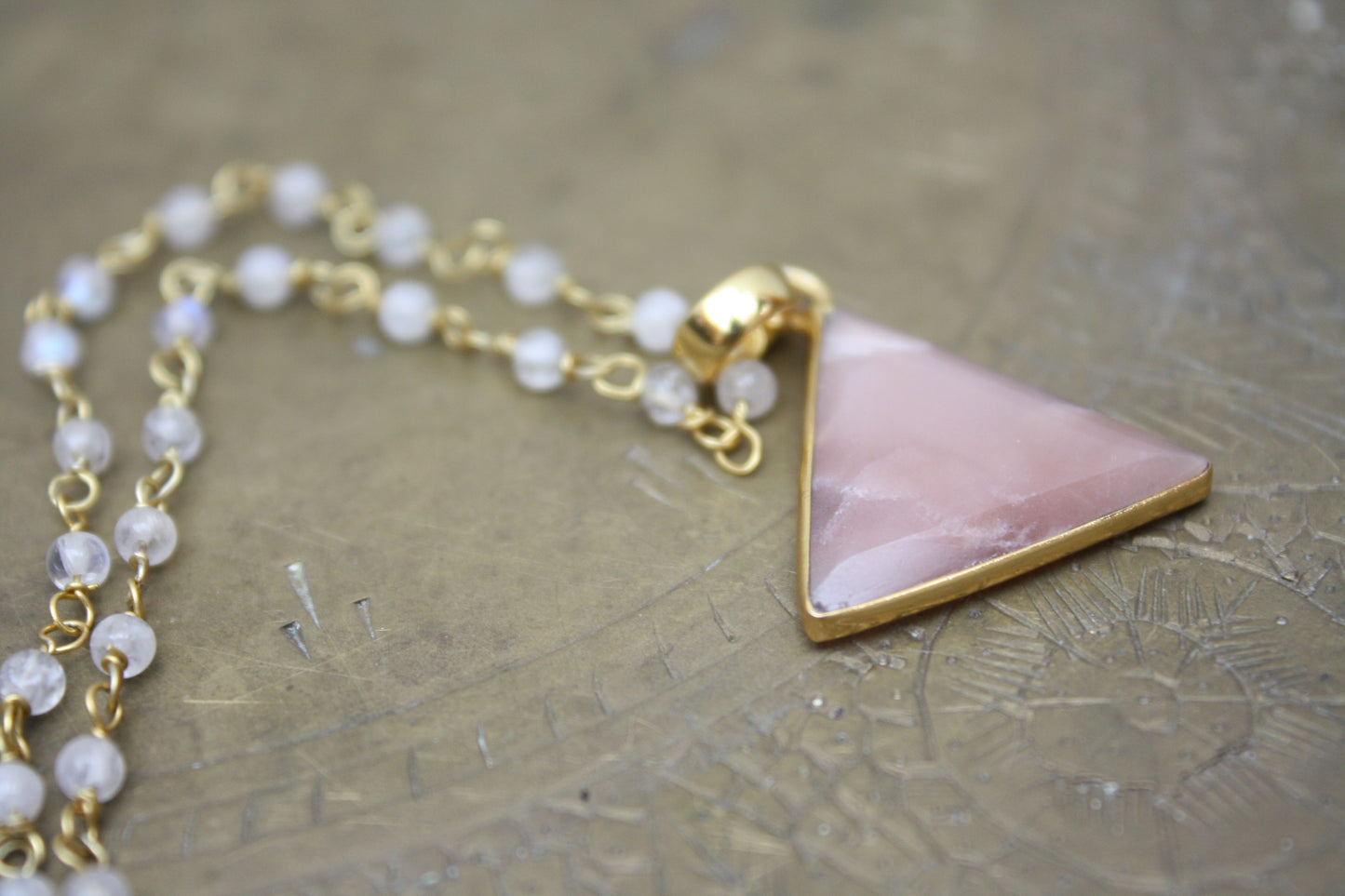 Moonstone Beaded Necklace