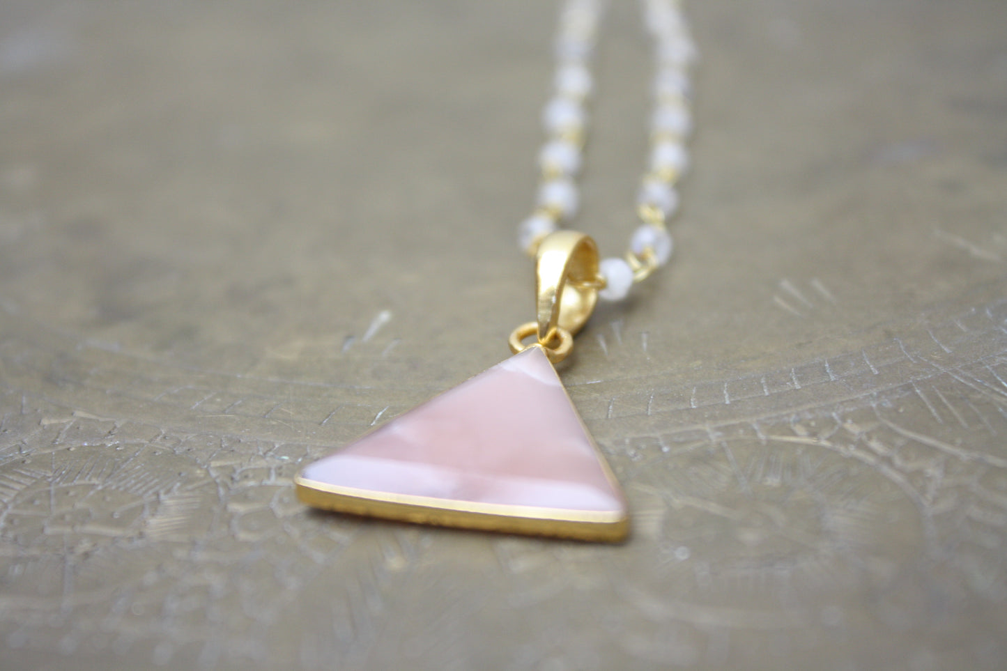 Moonstone Beaded Necklace