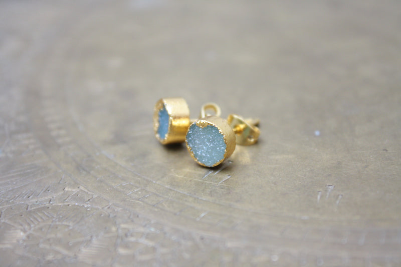Azure Druzy Earrings