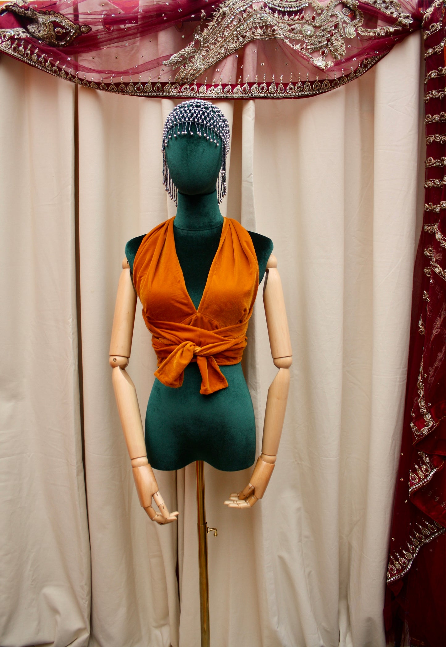 Velvet Multi-Way Halter Top