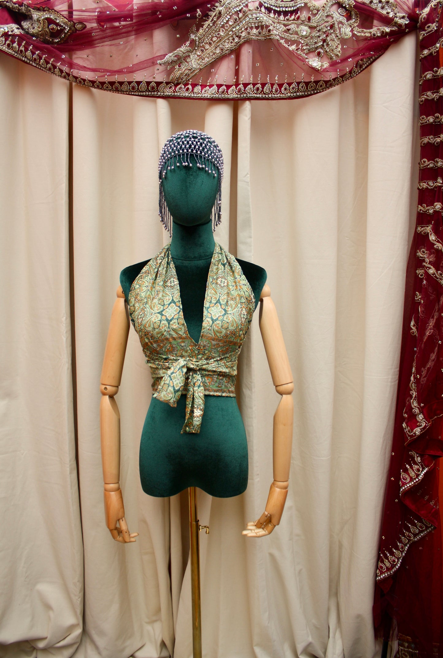 Silk Multi-Way Halter Top