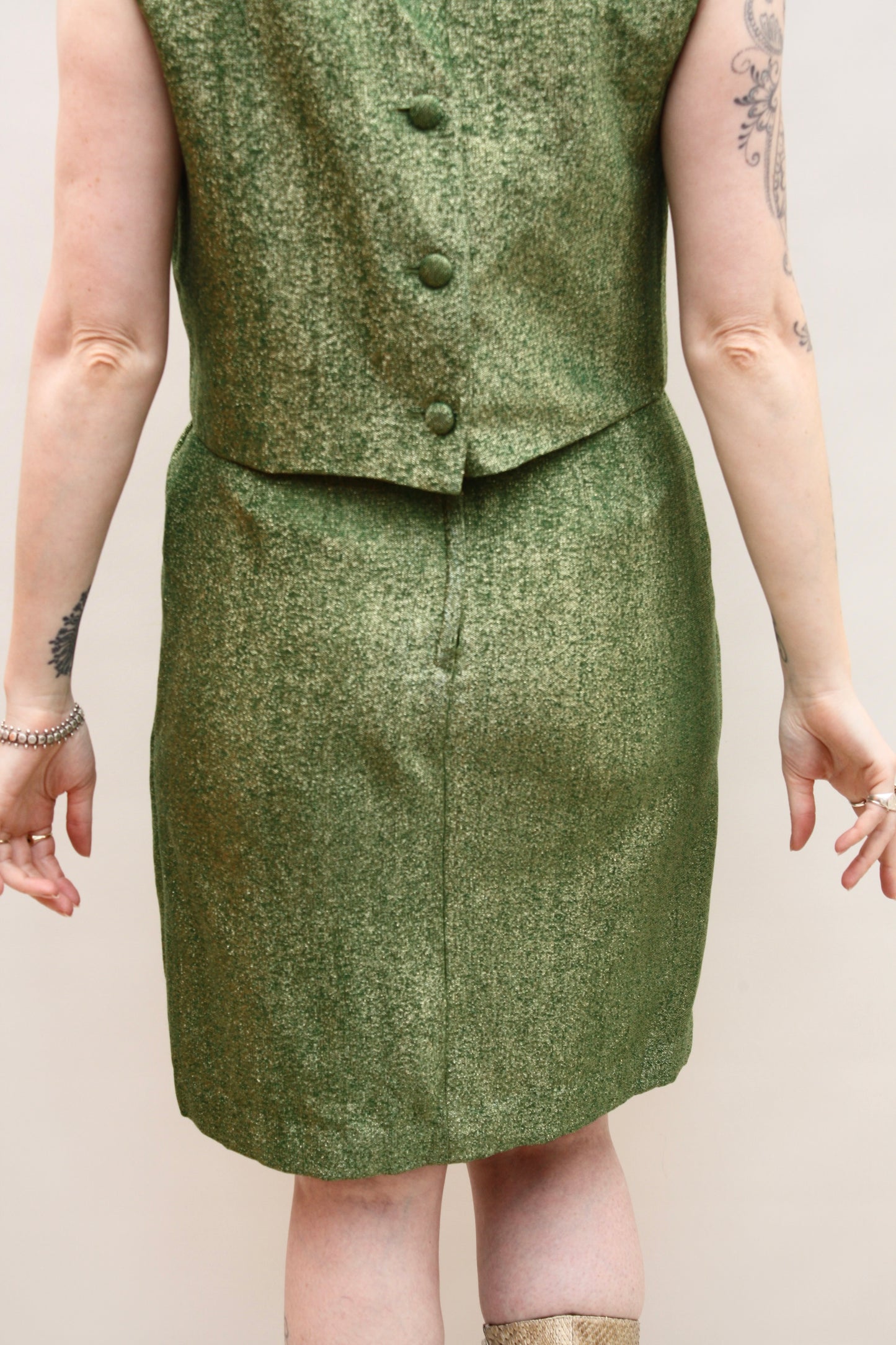 Vintage 60s Green Sparkle dress