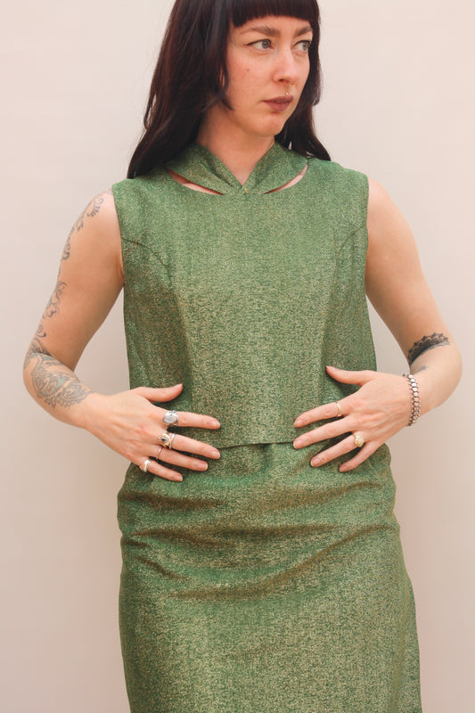 Vintage 60s Green Sparkle dress