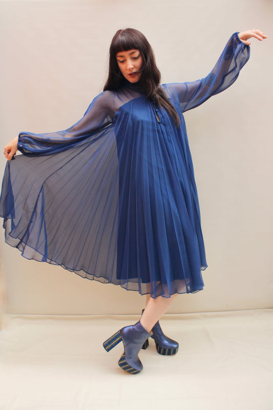 Vintage 70s Pleated Dress