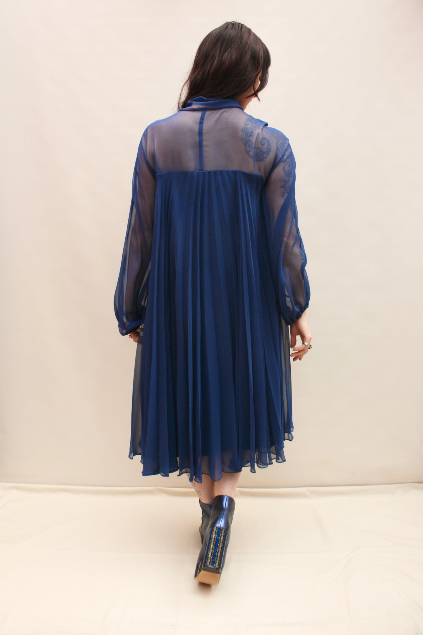 Vintage 70s Pleated Dress