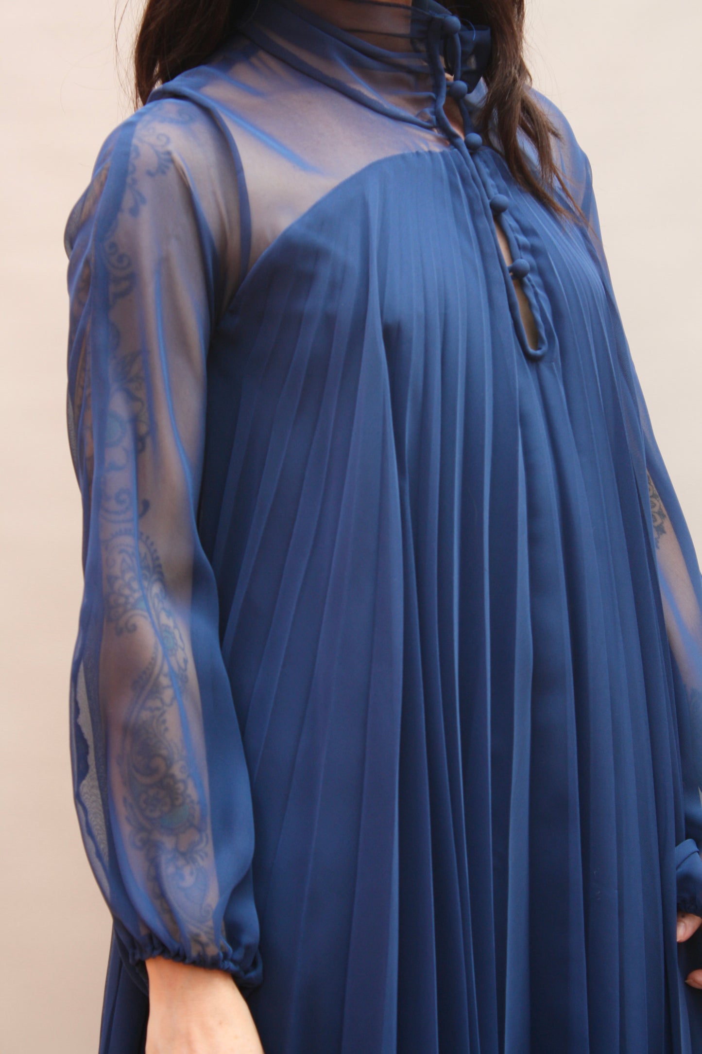 Vintage 70s Pleated Dress