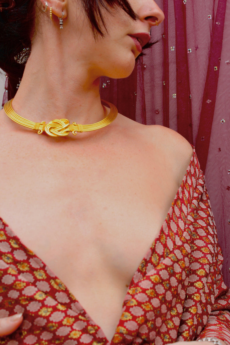 Woven Knot Choker Necklace