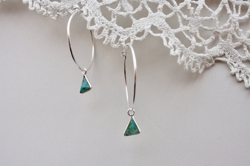 Turquoise Hoop Earrings