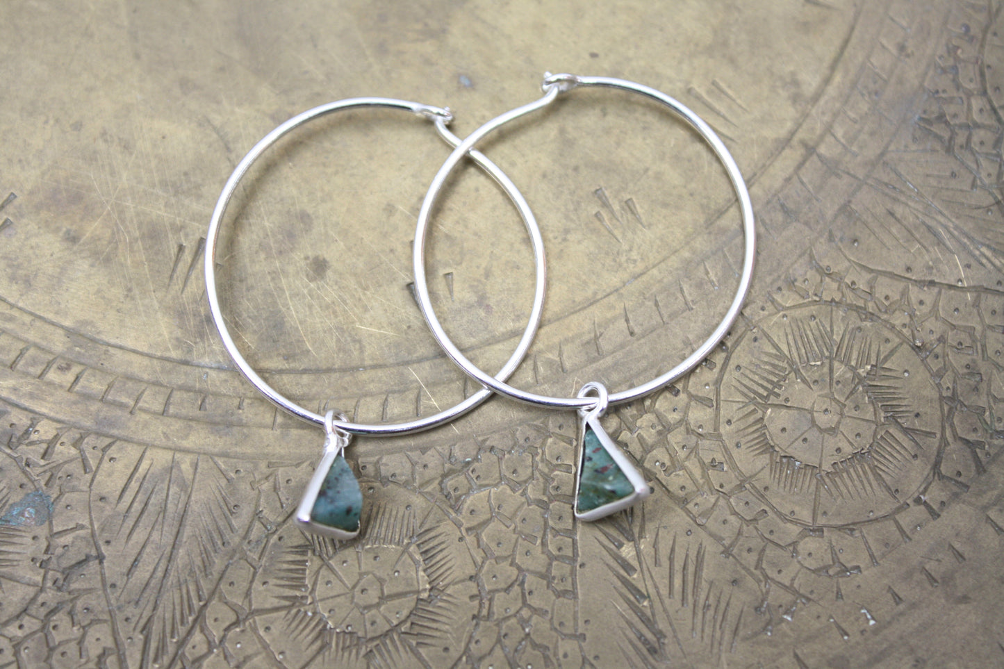 Turquoise Hoop Earrings