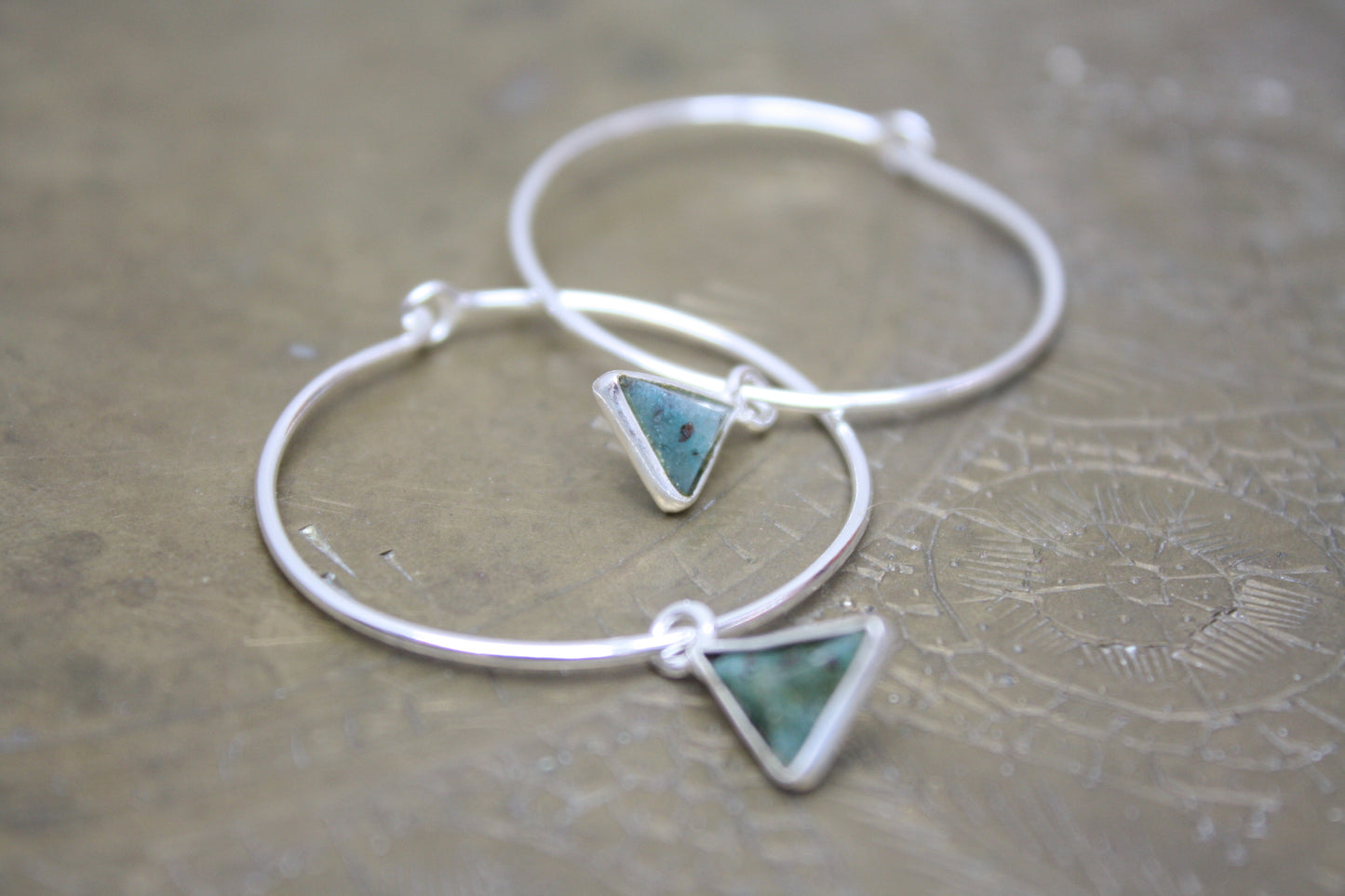Turquoise Hoop Earrings