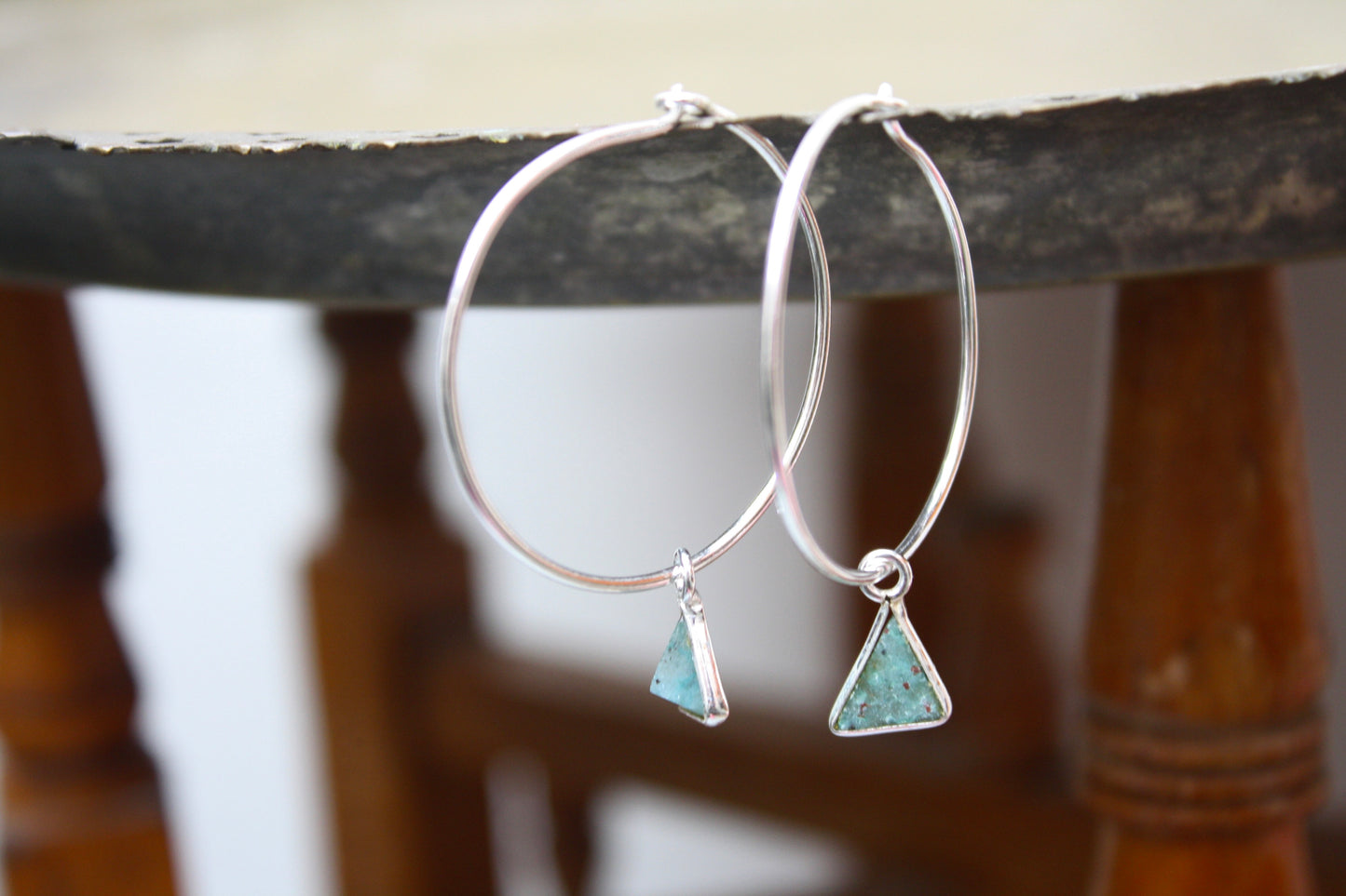Turquoise Hoop Earrings