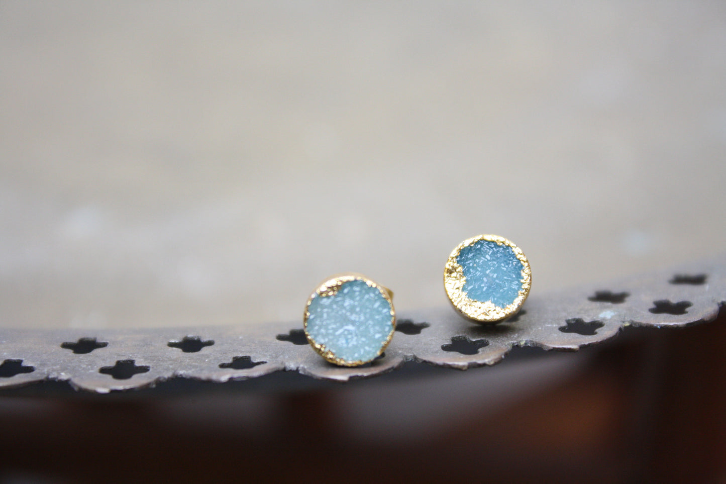 Azure Druzy Earrings