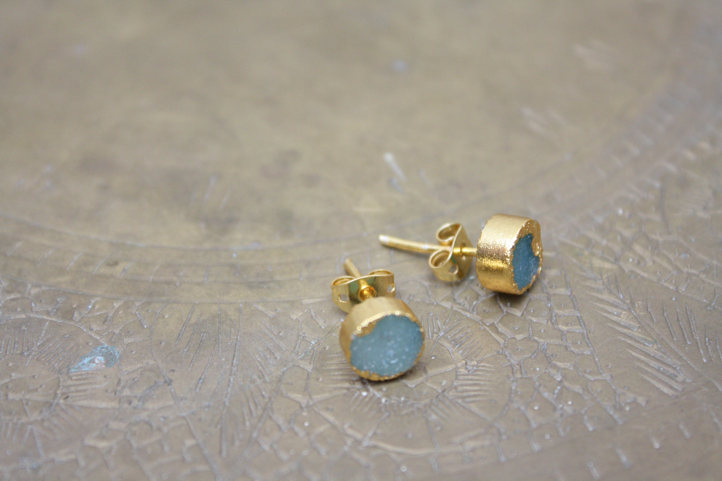 Azure Druzy Earrings