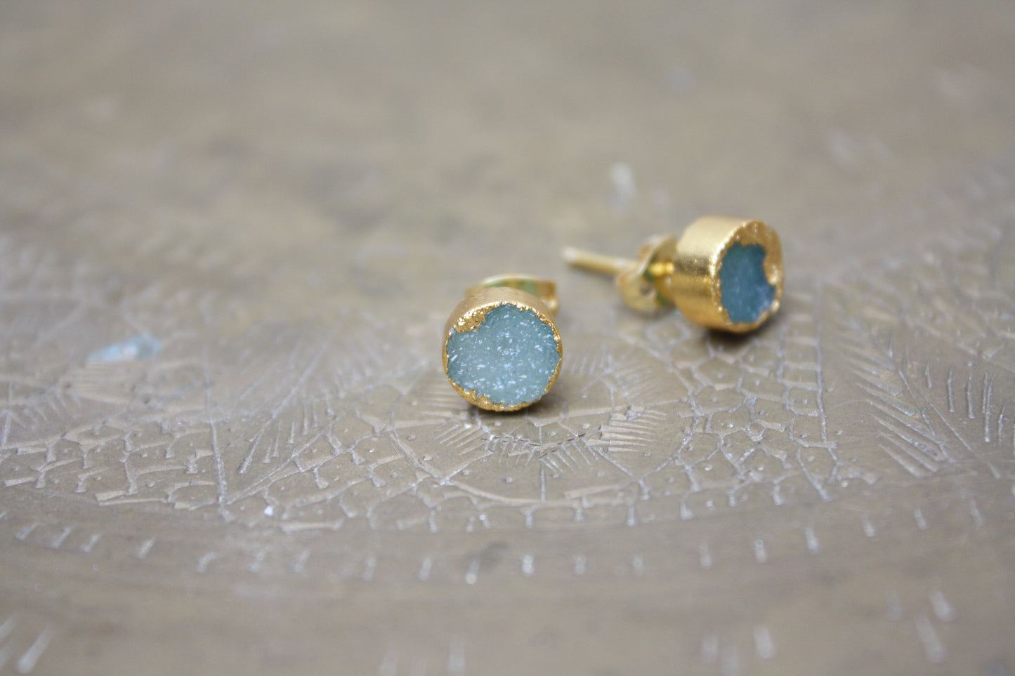 Azure Druzy Earrings