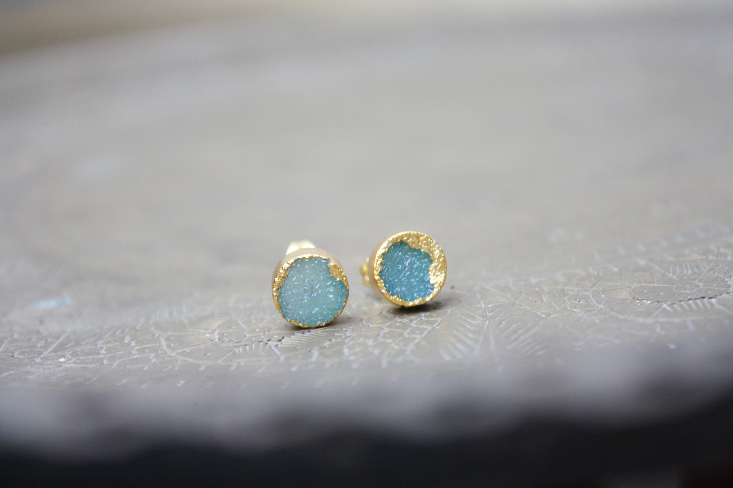 Azure Druzy Earrings
