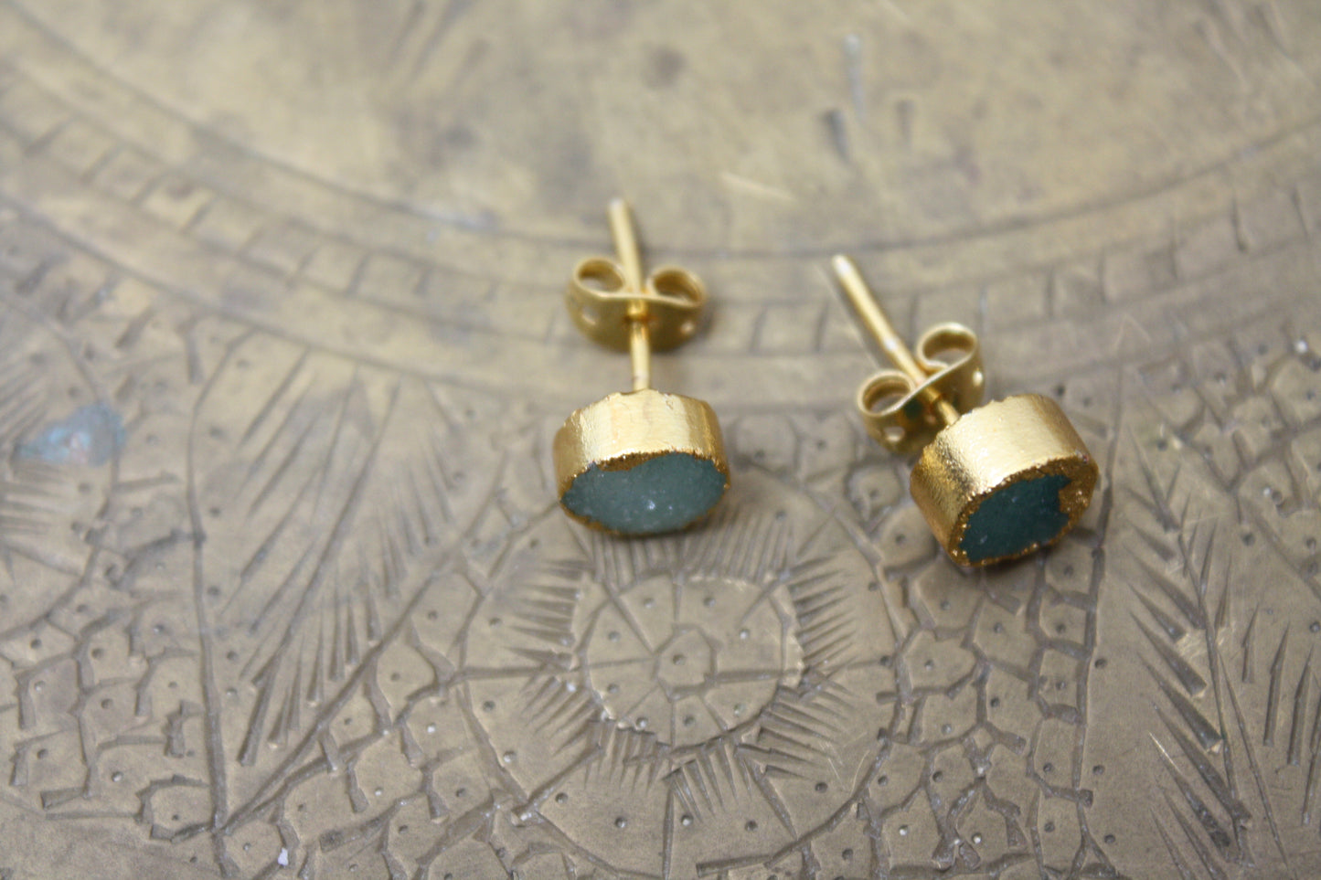 Azure Druzy Earrings