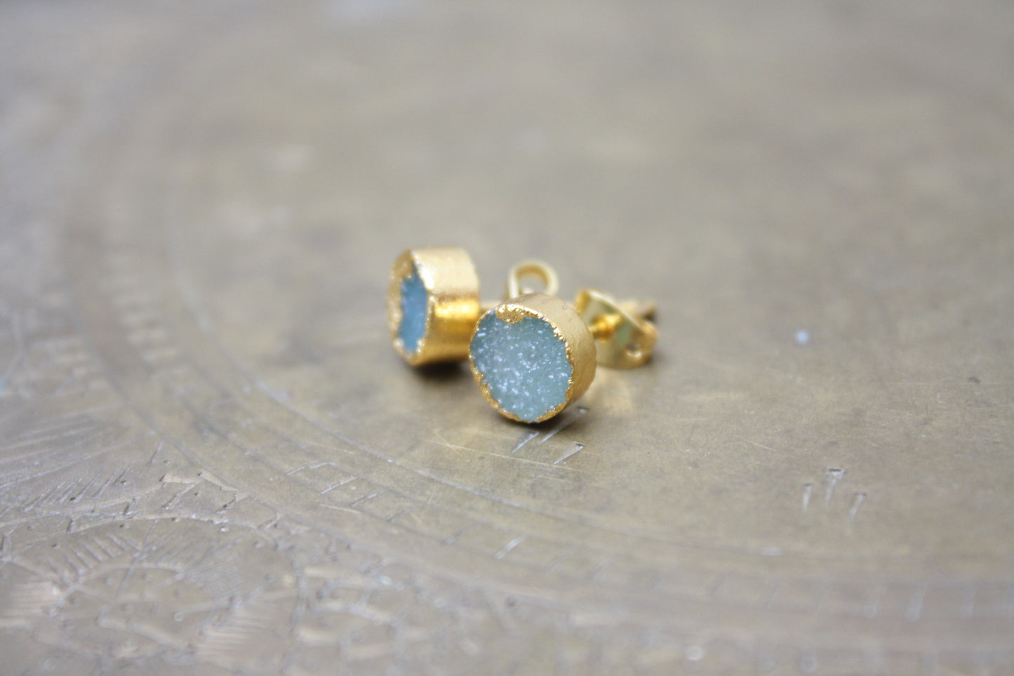 Azure Druzy Earrings